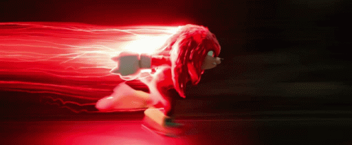 PUMPDASH sprinting with red fists and lightning speed